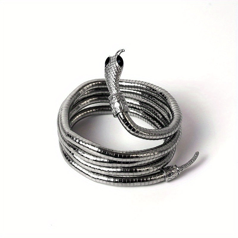 Unique Coiled Snake Necklace - Trendy Ins Style Minimalist Dark Aesthetic Unisex Choker for Men and Women, Perfect for Parties, Dances, and Special Occasions - Edgy and Stylish Statement Piece.