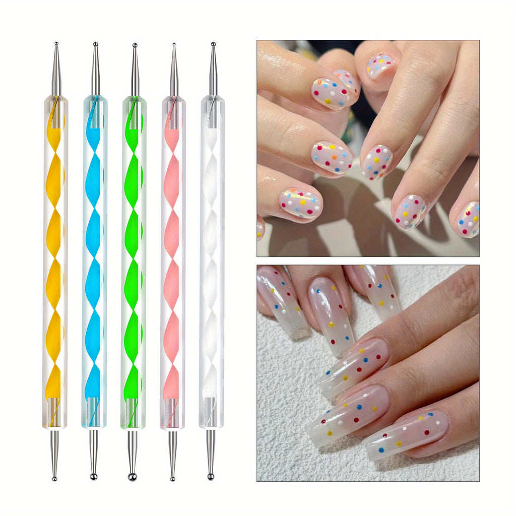 10-Piece Nail Art Kit with Nail Brushes, Files, Drill & Rhinestones for Professional Manicure Pedicure at Home