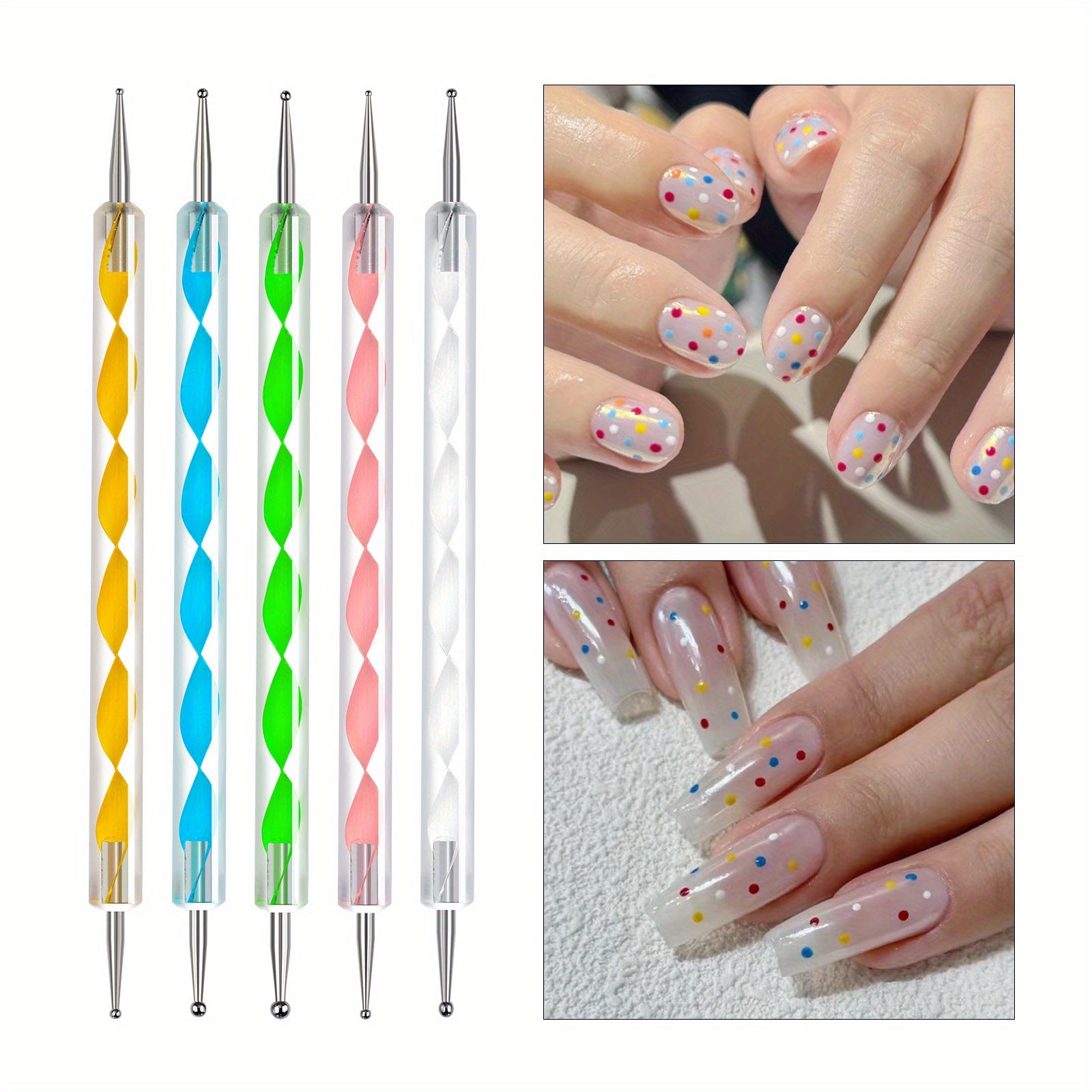 10-Piece Nail Art Kit with Nail Brushes, Files, Drill & Rhinestones for Professional Manicure Pedicure at Home